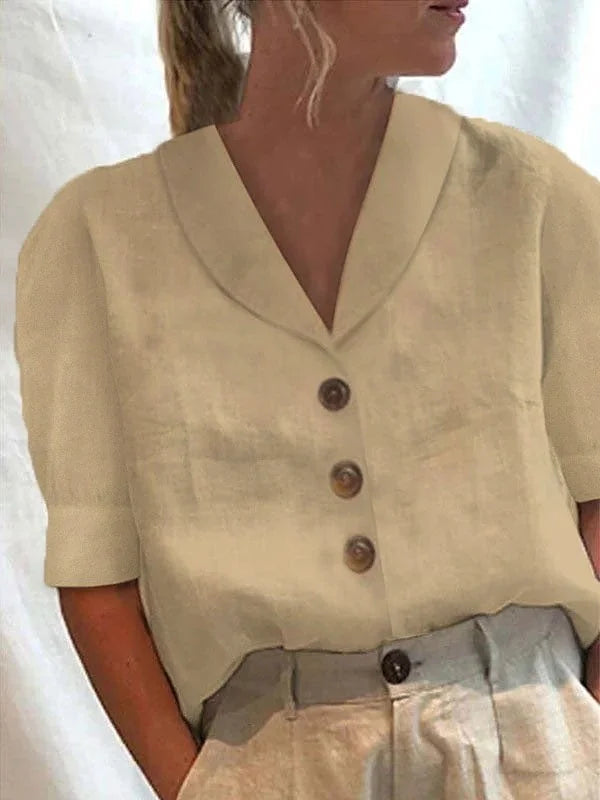 Maya | Chemisier Boutonné en Lin pour Femme