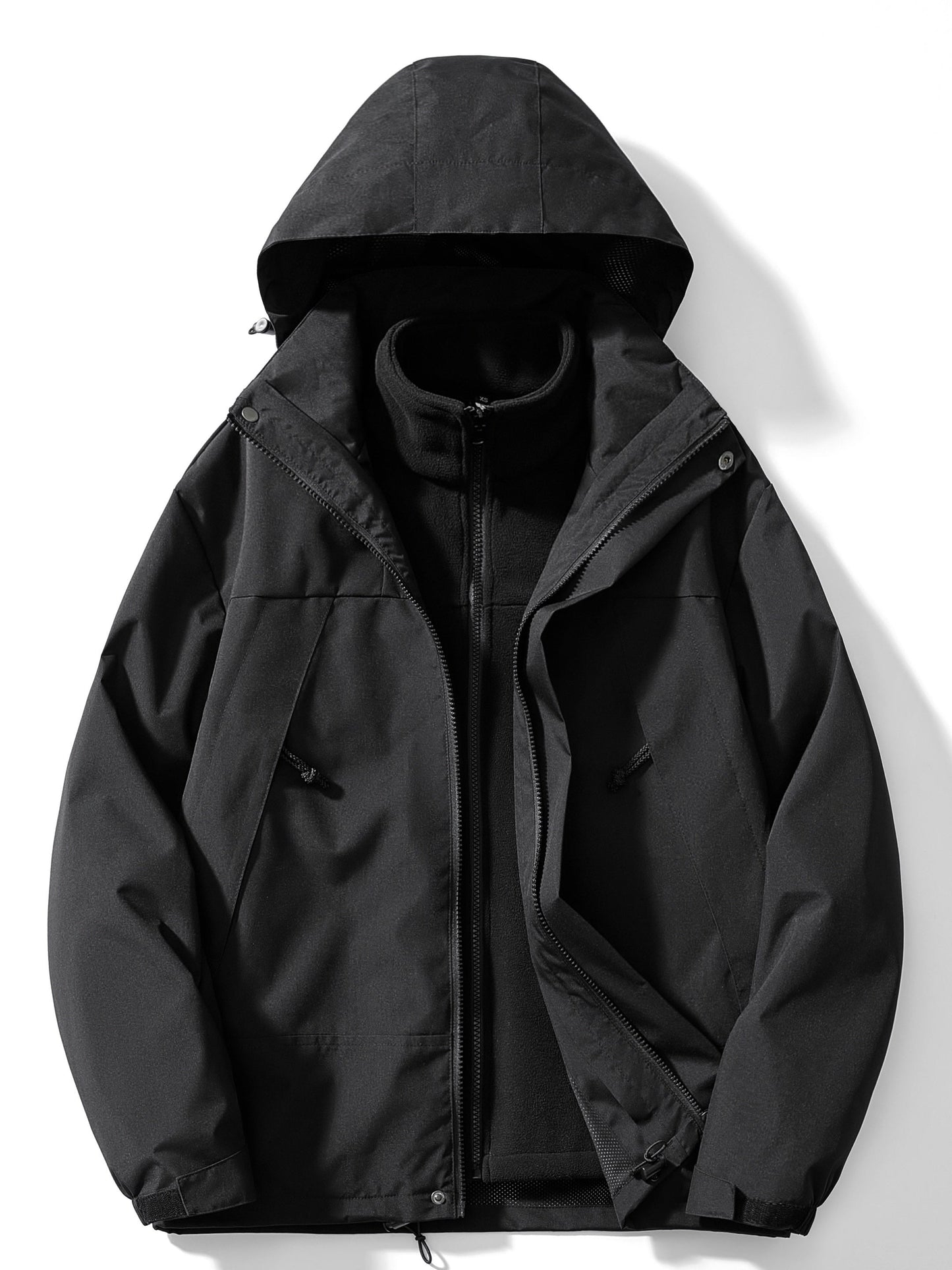 Heidi-Mode | 3-in-1 Fleece-Winterjacke mit Kapuze für Damen