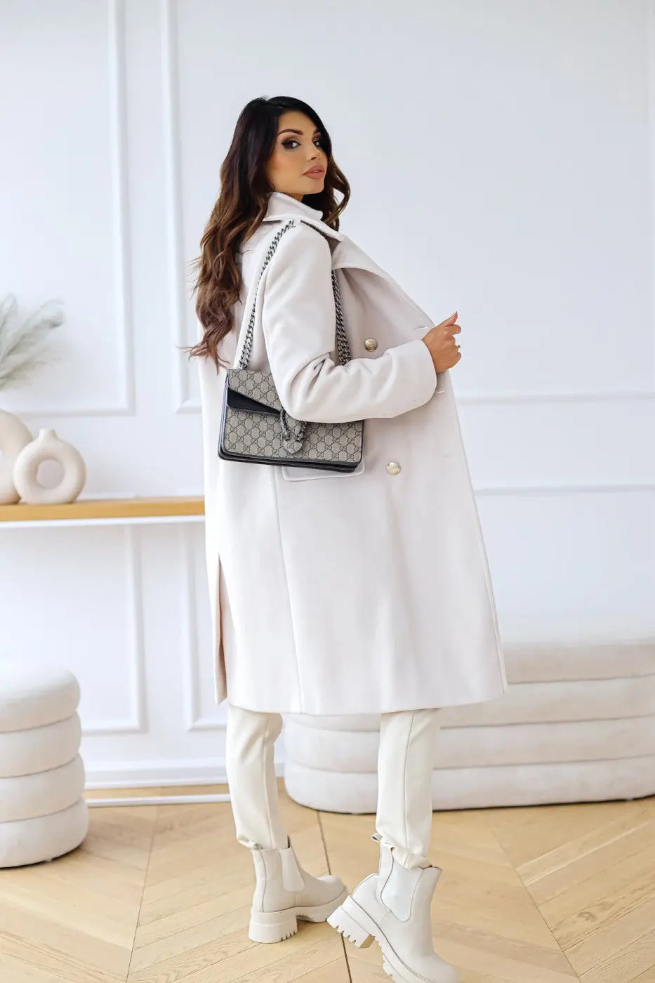 Malia | Manteau Femme en Laine Double Boutonnage