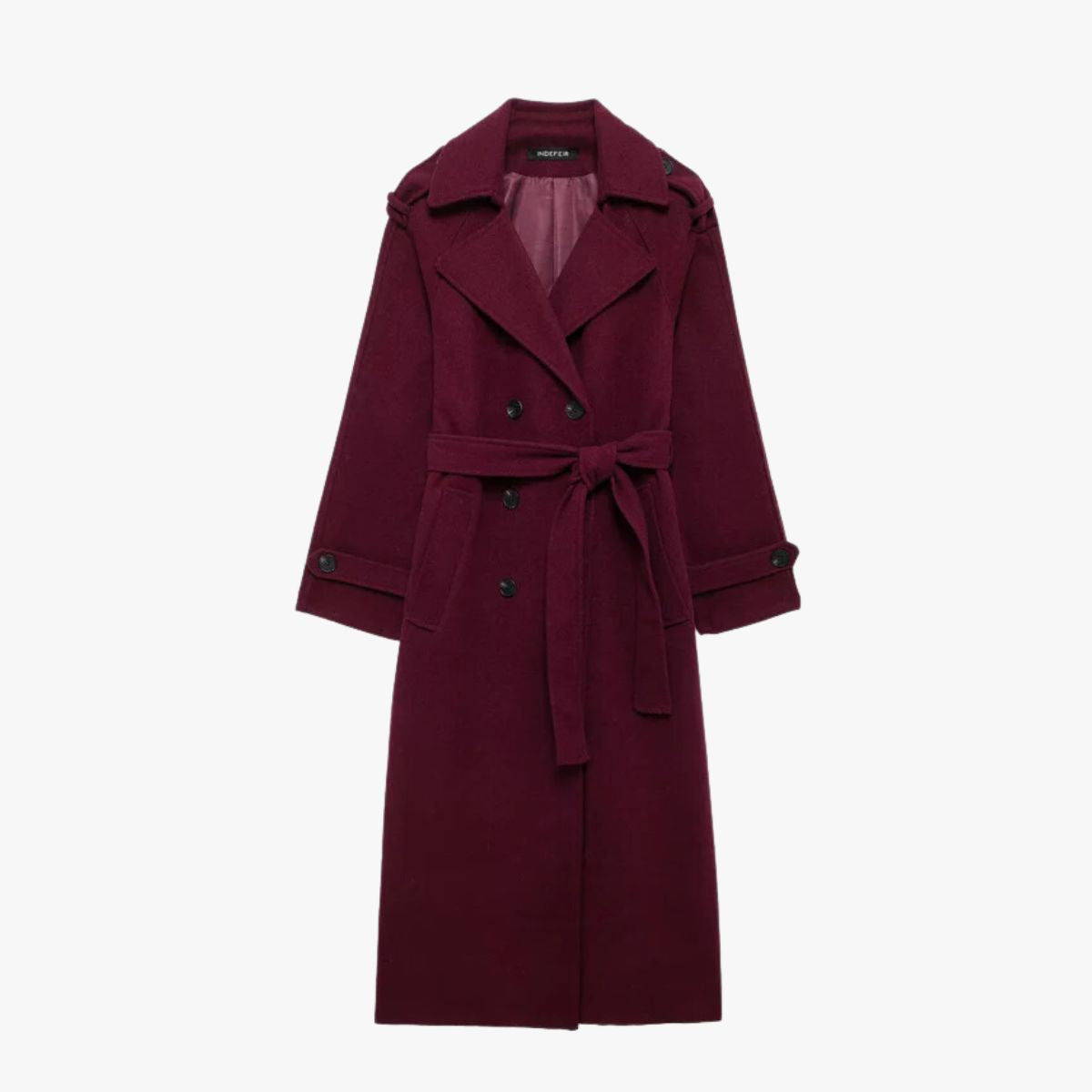 Marlène | Manteau Long Ceinturé Élégant pour Femme