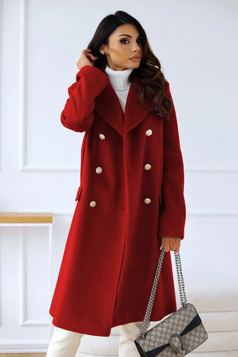 Malia | Manteau Femme en Laine Double Boutonnage