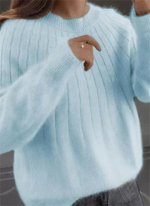 Fluffige gestrickter Pullover