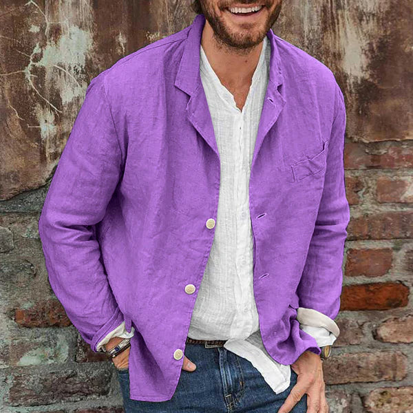 Veste légère en coton et lin pour hommes : Confort et style automnal