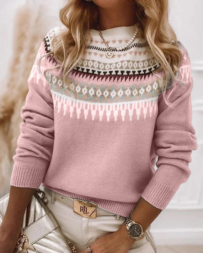 Clara | Pull pour femme doux à motif nordique Fair Isle