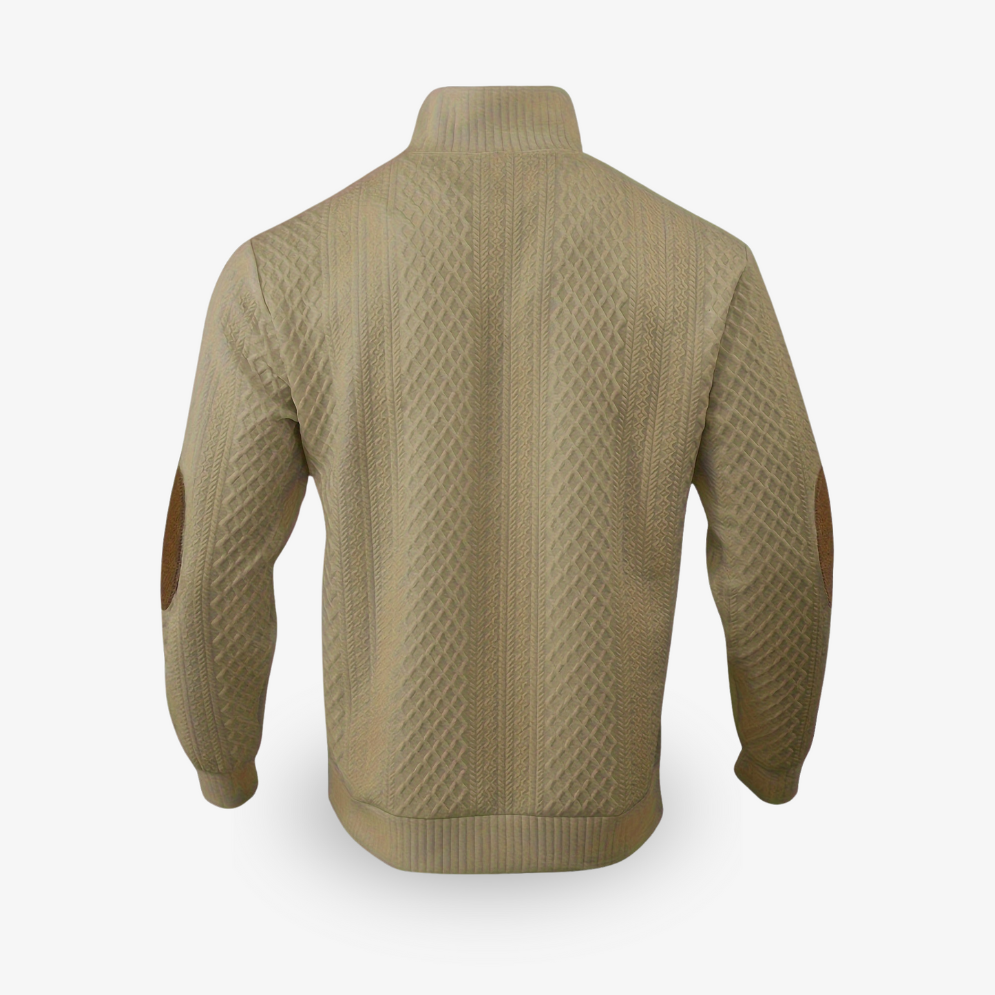 Mathias | Pull chaud texturé en maille premium à col boutonné