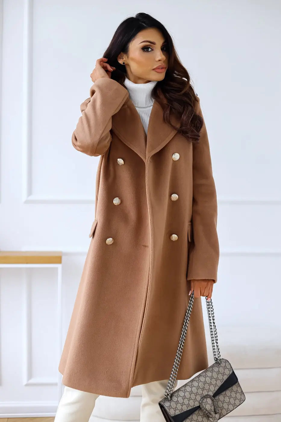 Malia | Manteau Femme en Laine Double Boutonnage