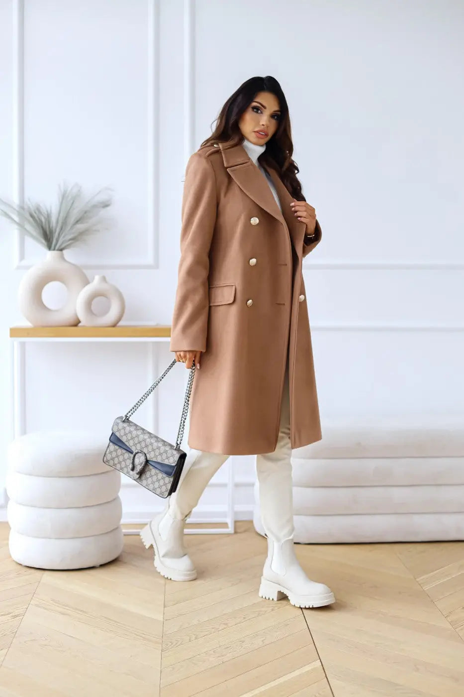 Malia | Manteau Femme en Laine Double Boutonnage
