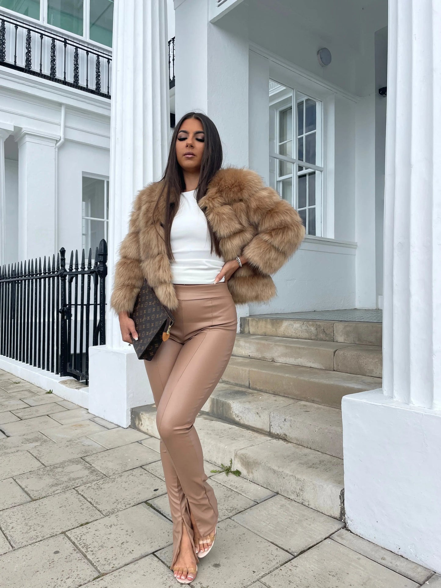Lima | Manteau Femme en Fausse Fourrure Matelassée