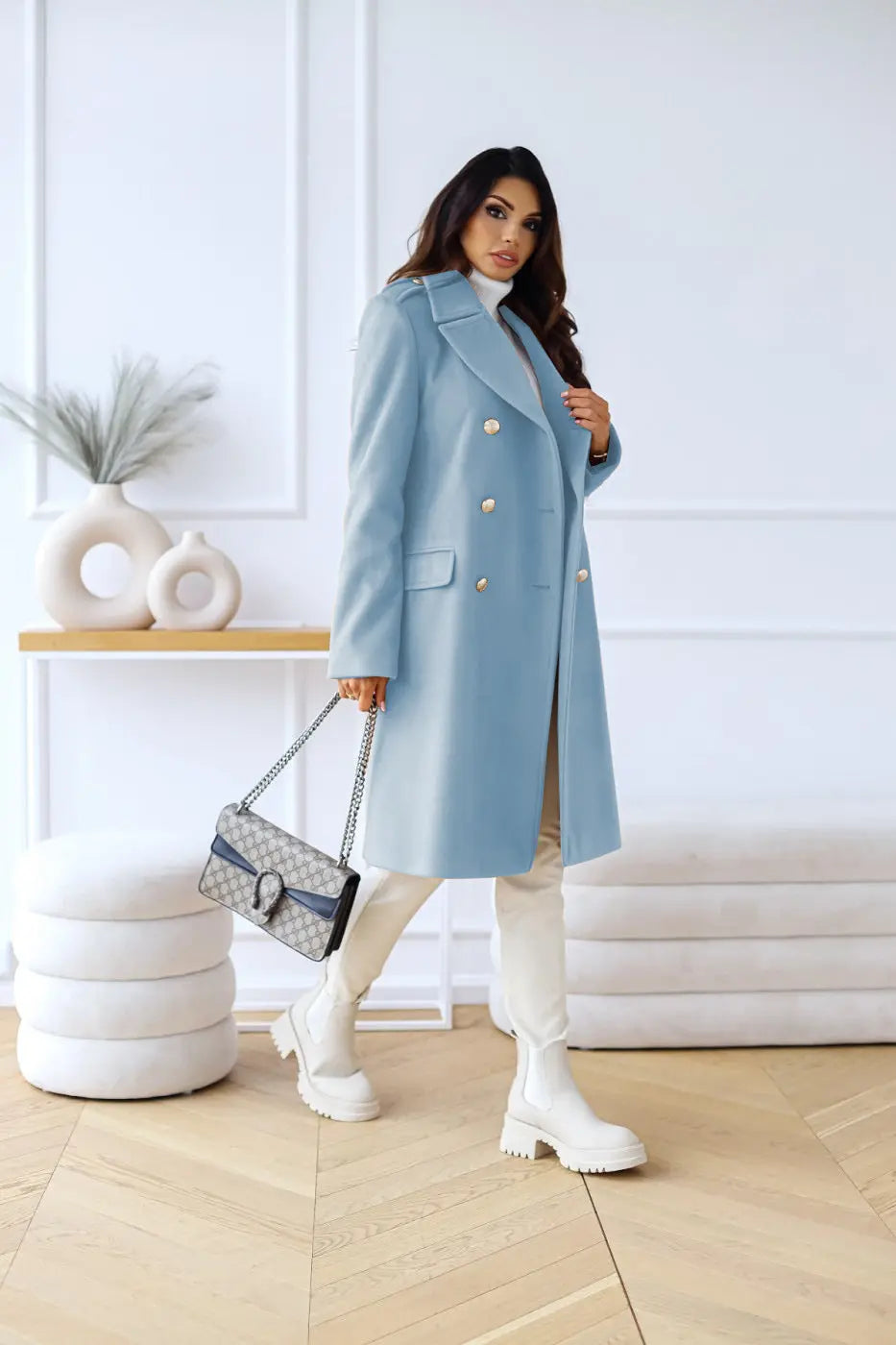 Malia | Manteau Femme en Laine Double Boutonnage