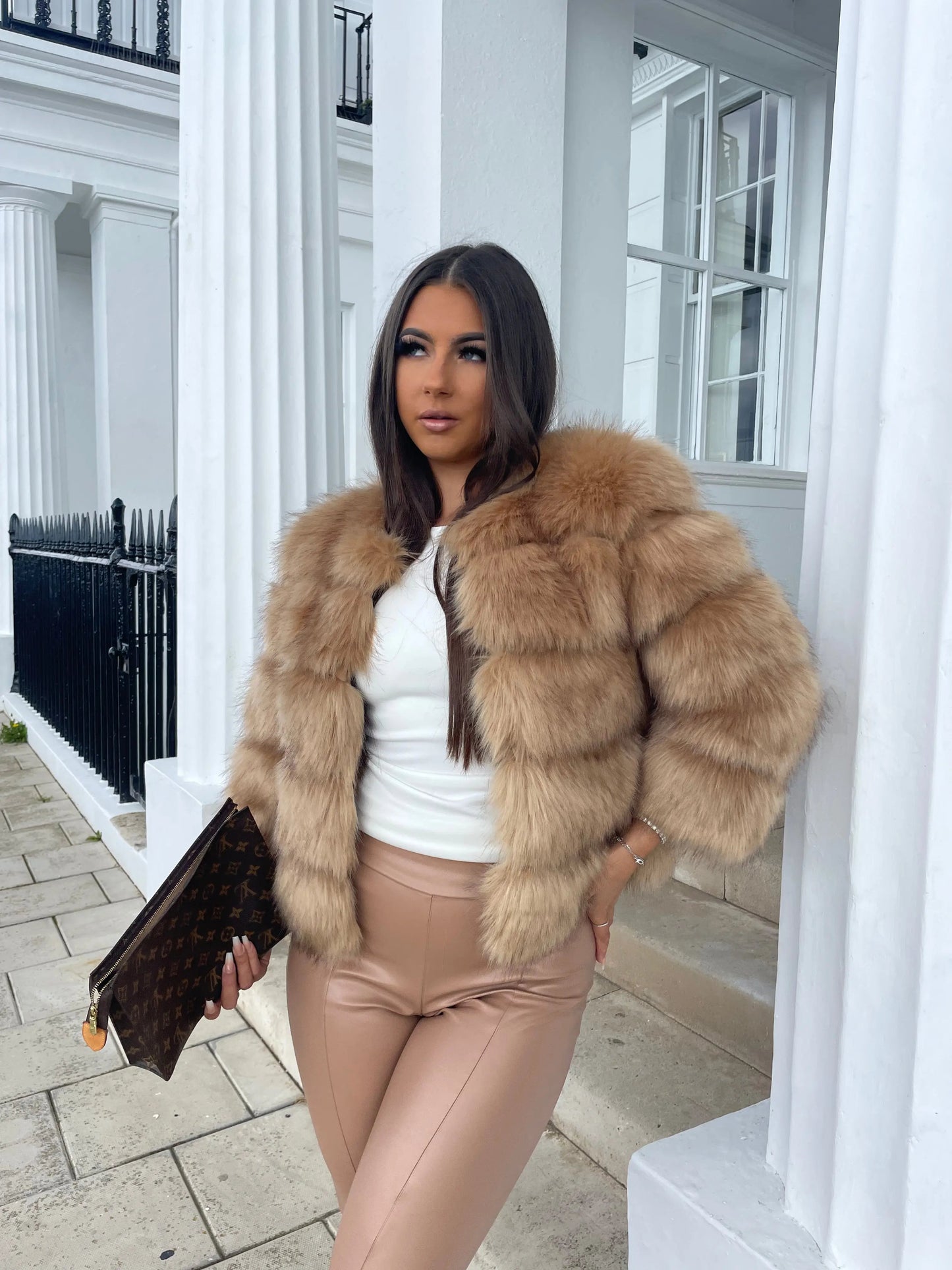 Lima | Manteau Femme en Fausse Fourrure Matelassée