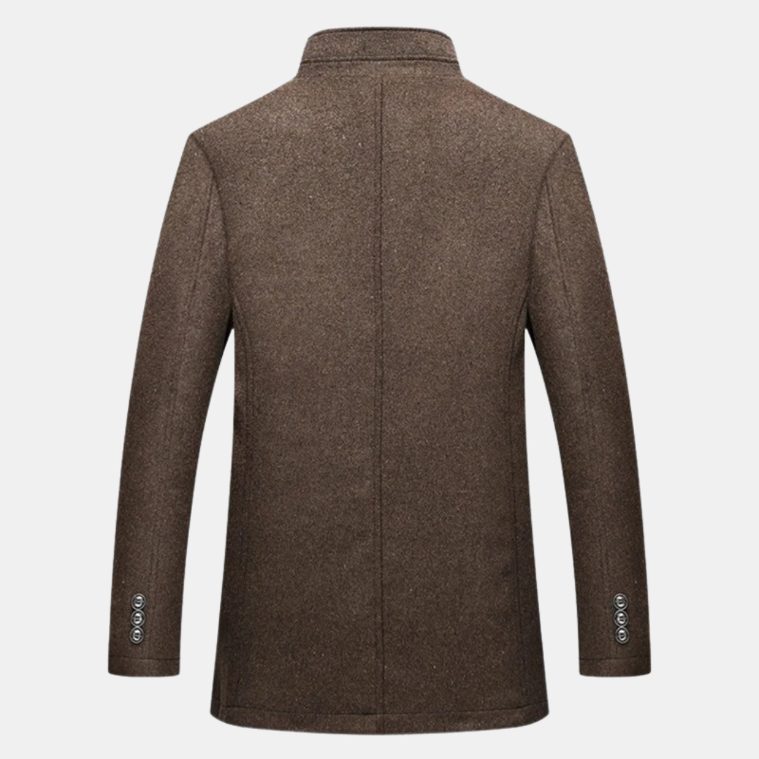 Léo | Manteau Homme En Laine Avec Col Montant