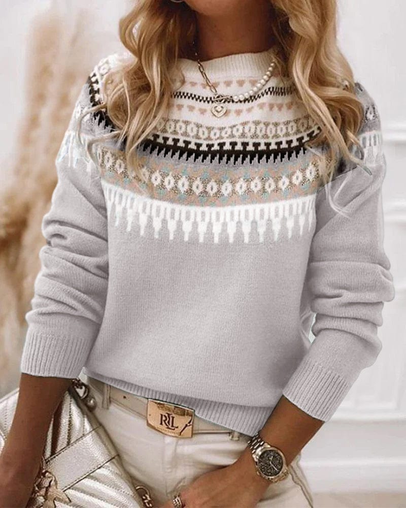 Clara | Pull pour femme doux à motif nordique Fair Isle