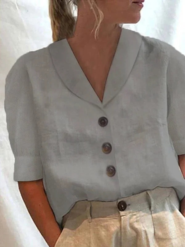 Maya | Chemisier Boutonné en Lin pour Femme