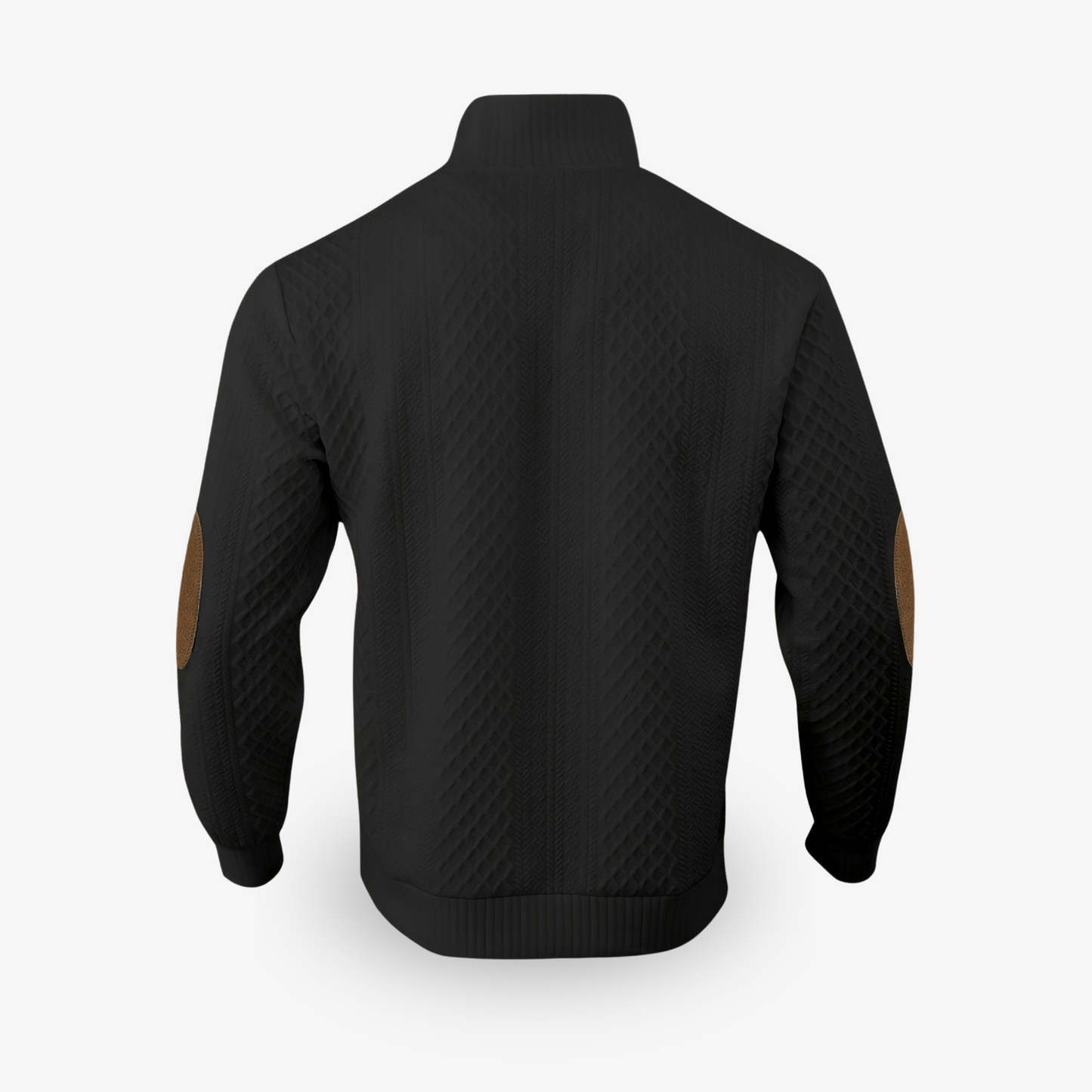 Mathias | Pull chaud texturé en maille premium à col boutonné