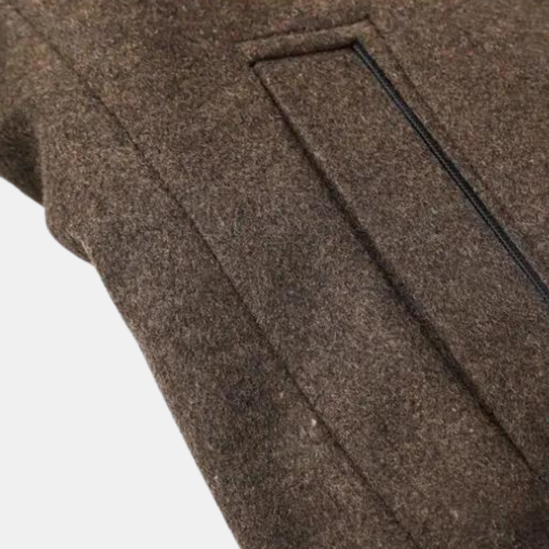 Léo | Manteau Homme En Laine Avec Col Montant