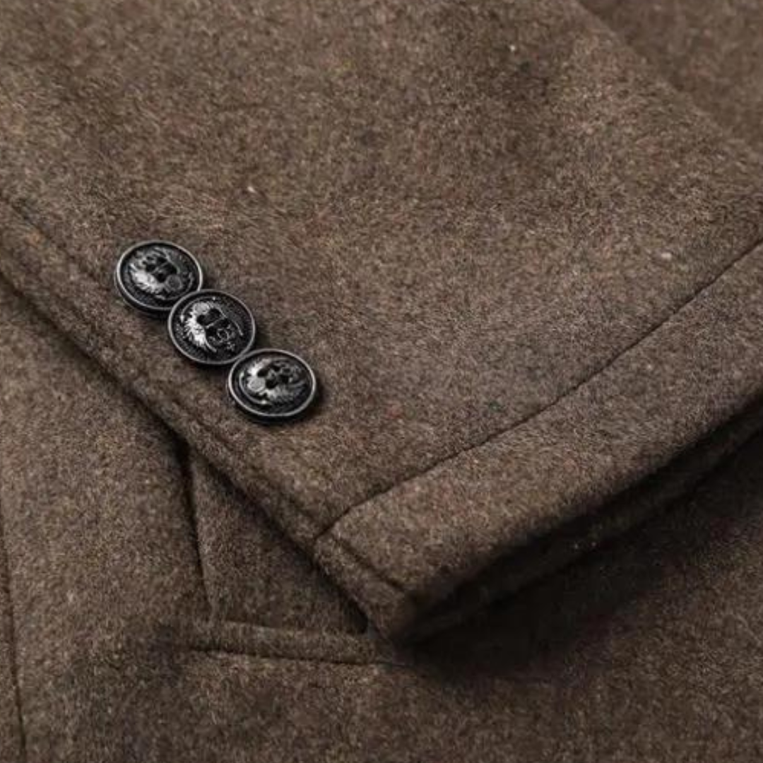 Léo | Manteau Homme En Laine Avec Col Montant