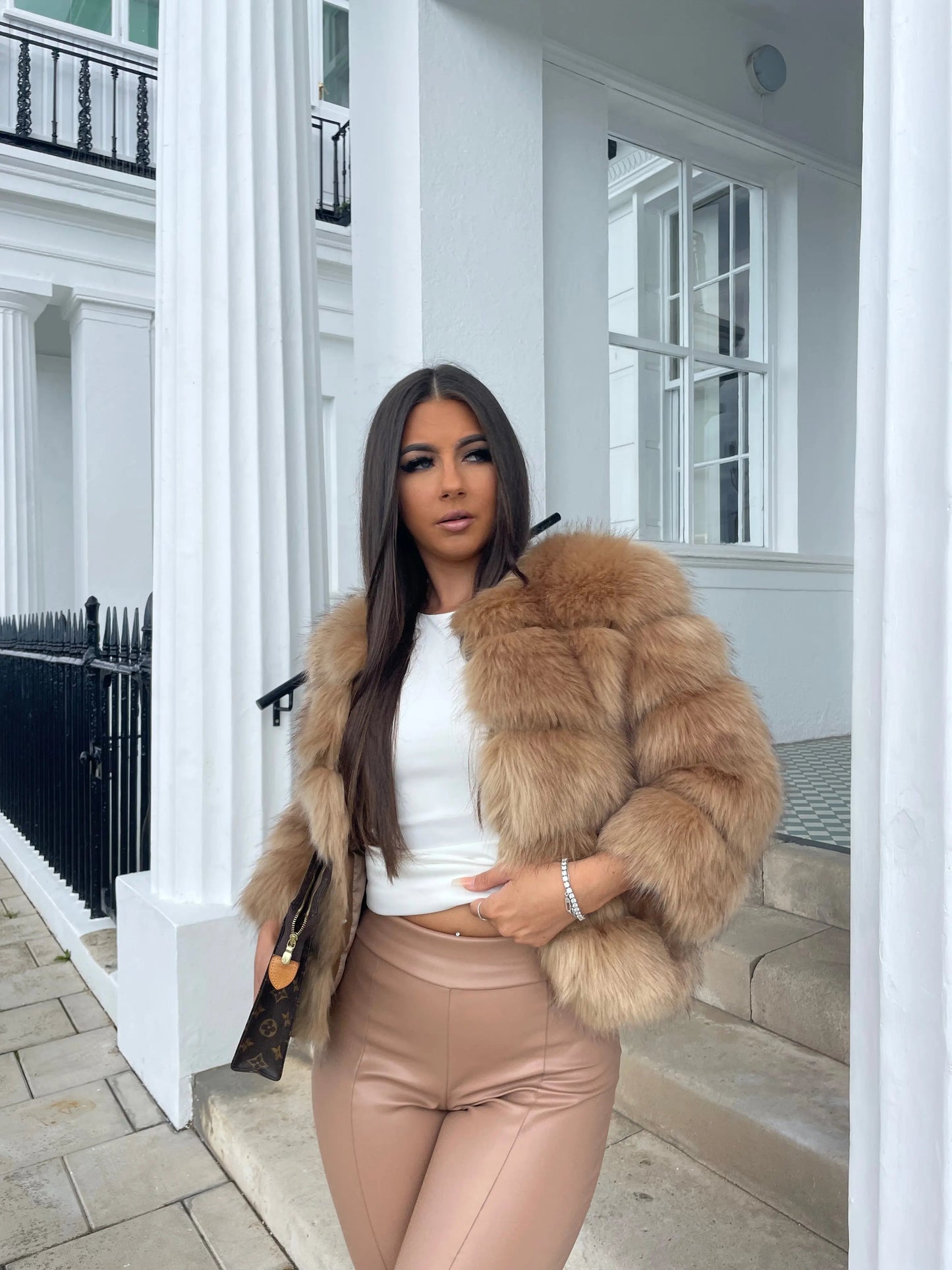 Lima | Manteau Femme en Fausse Fourrure Matelassée
