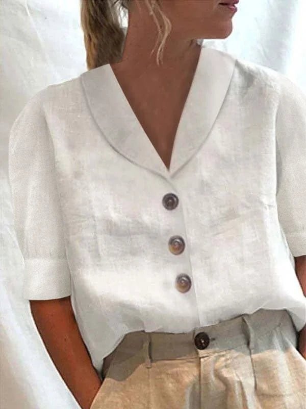 Maya | Chemisier Boutonné en Lin pour Femme
