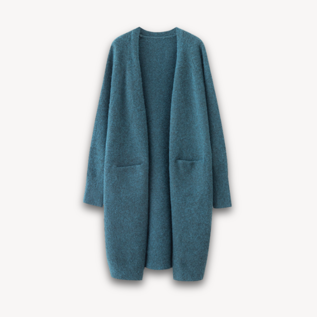 Vero – Dames Cashmere Cardigan – Open Front – Lang Model