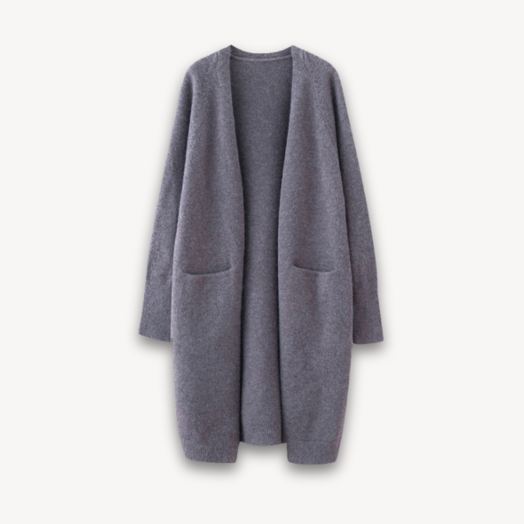 Vero – Dames Cashmere Cardigan – Open Front – Lang Model