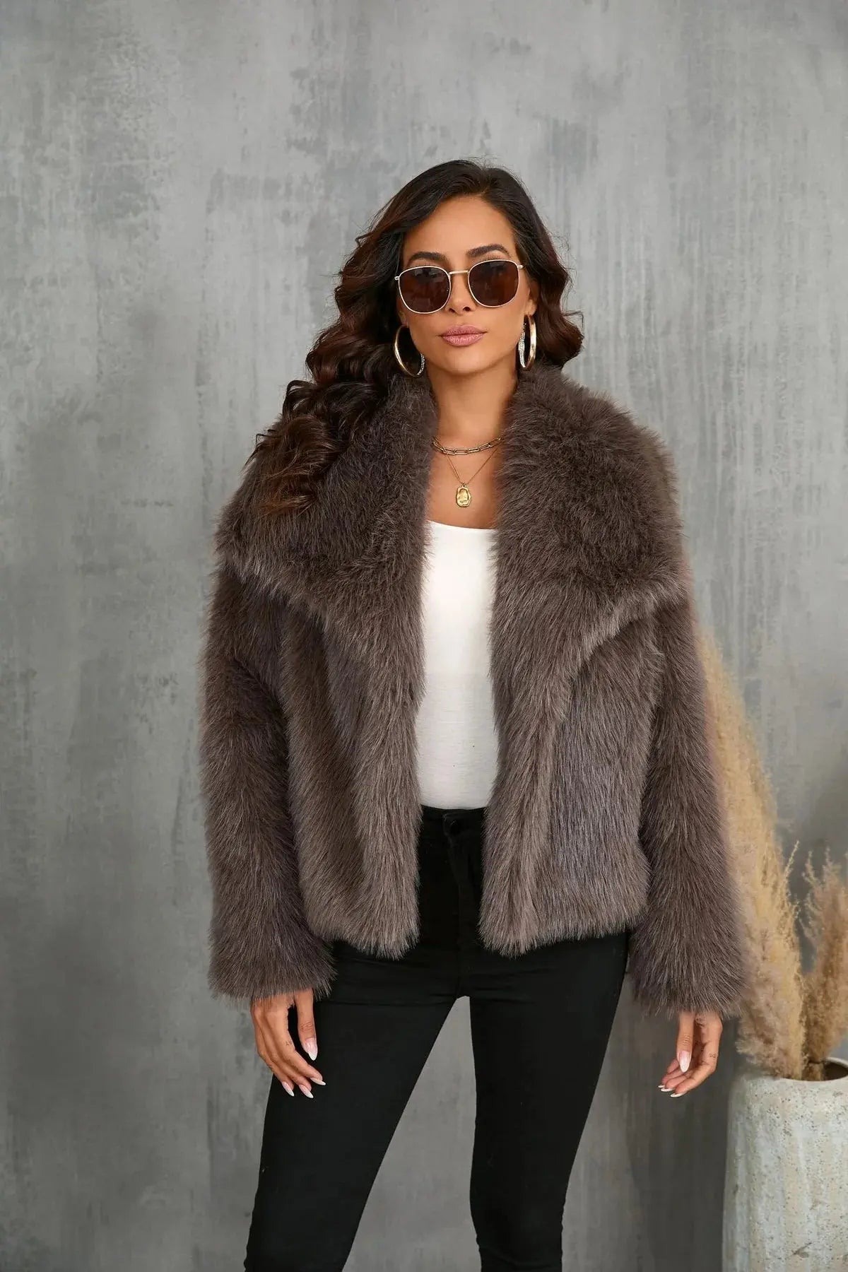 Lucy | Manteau En Fausse Fourrure Femme Élégant