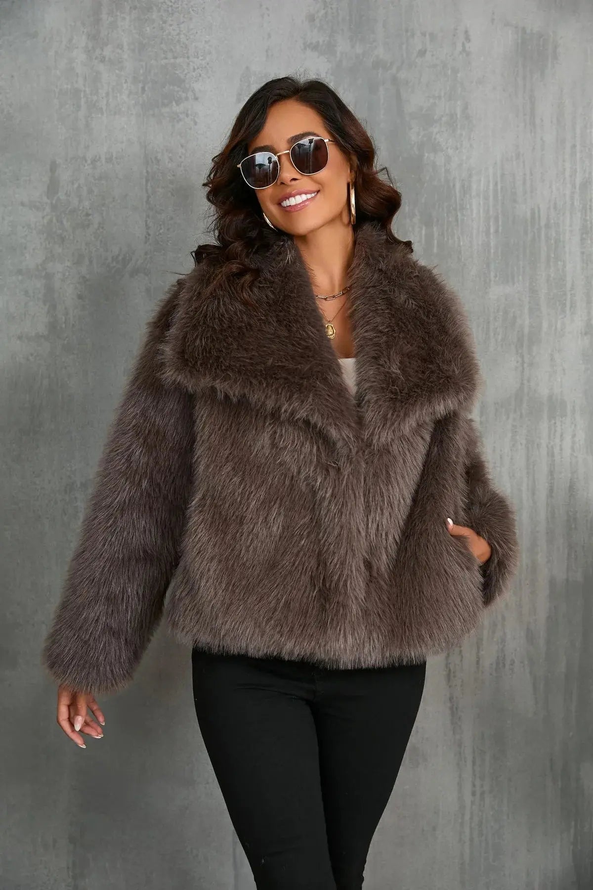 Lucy | Manteau En Fausse Fourrure Femme Élégant