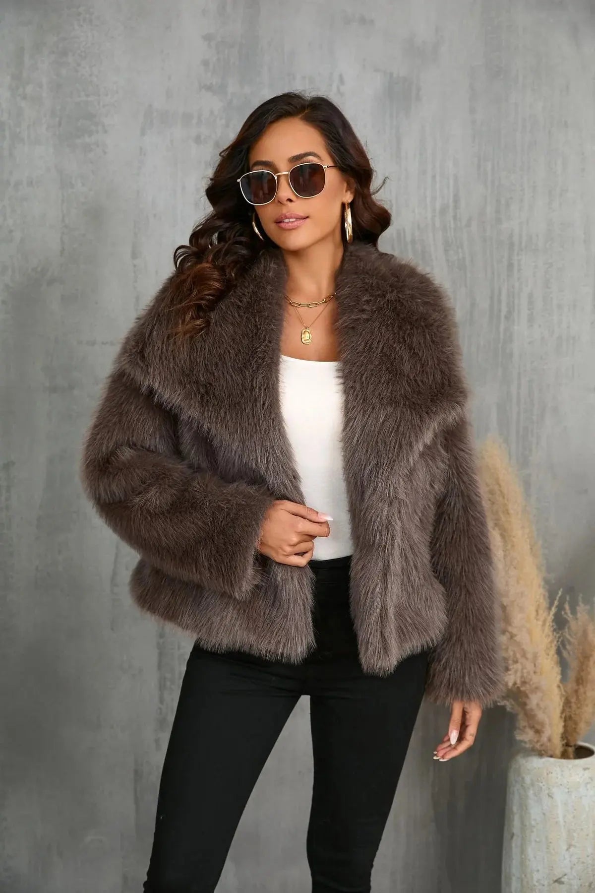 Lucy | Manteau En Fausse Fourrure Femme Élégant