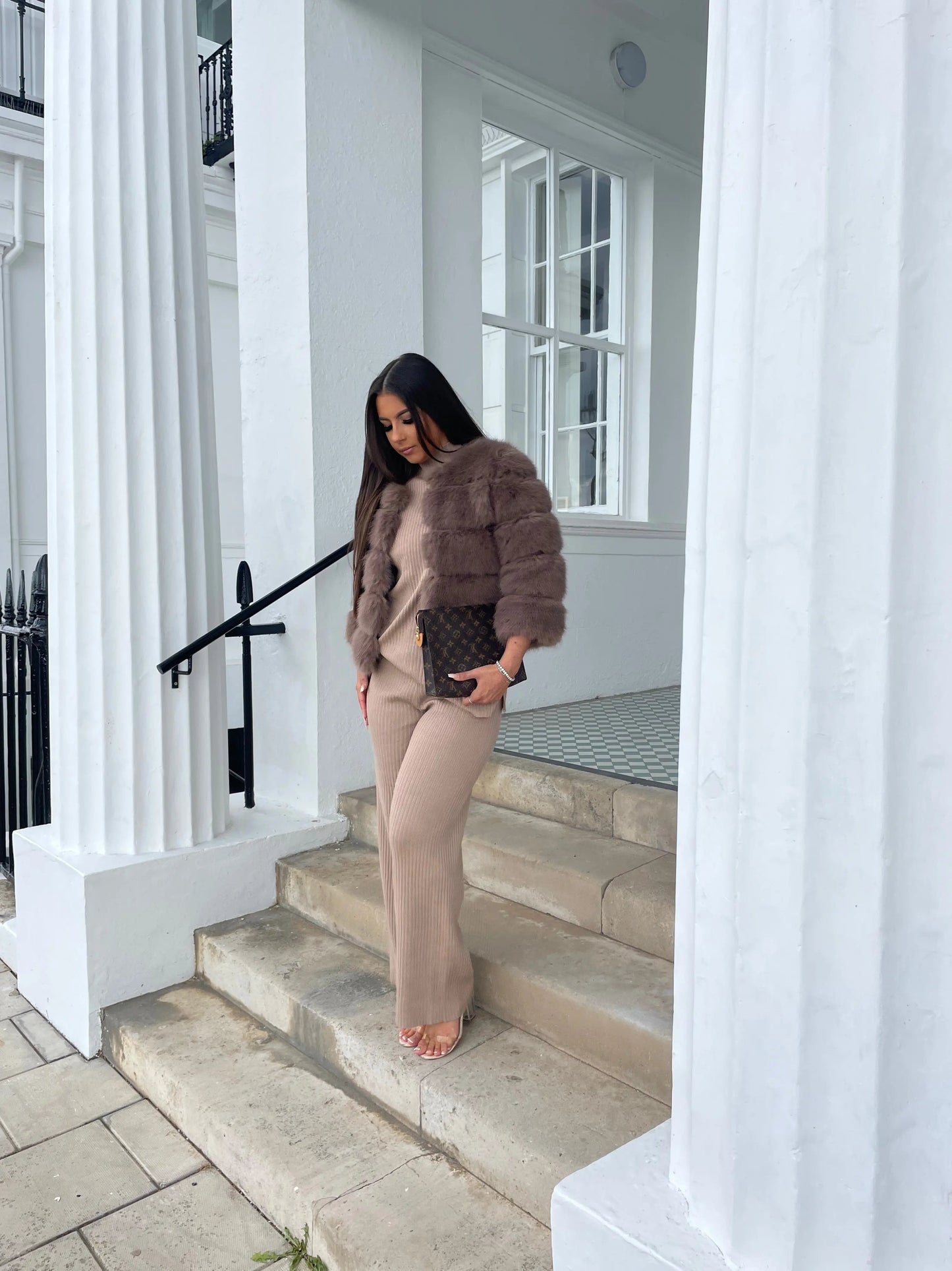 Lima | Manteau Femme en Fausse Fourrure Matelassée