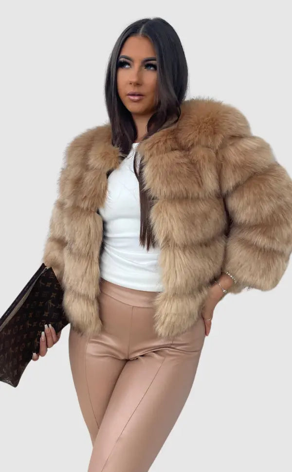 Lima | Manteau Femme en Fausse Fourrure Matelassée