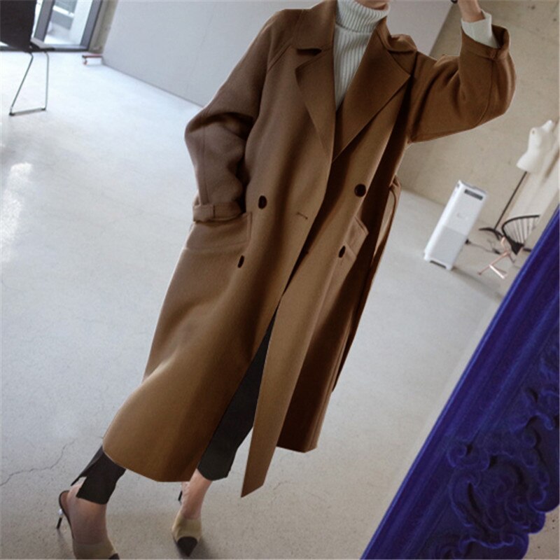 Isaline | Manteau long en laine minimaliste et raffinée pour femme