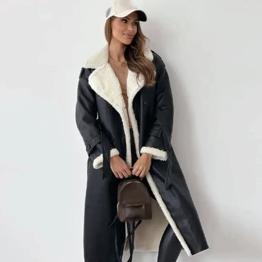 Naya | Manteau Long Femme en Simili Cuir