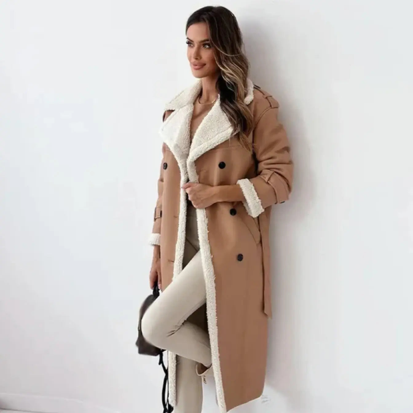 Naya | Manteau Long Femme en Simili Cuir