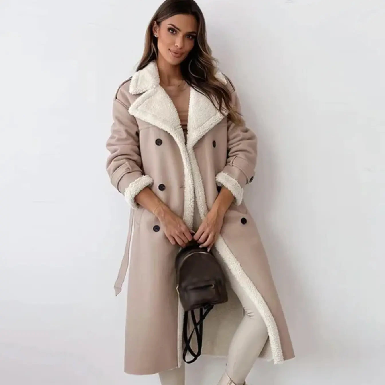 Naya | Manteau Long Femme en Simili Cuir