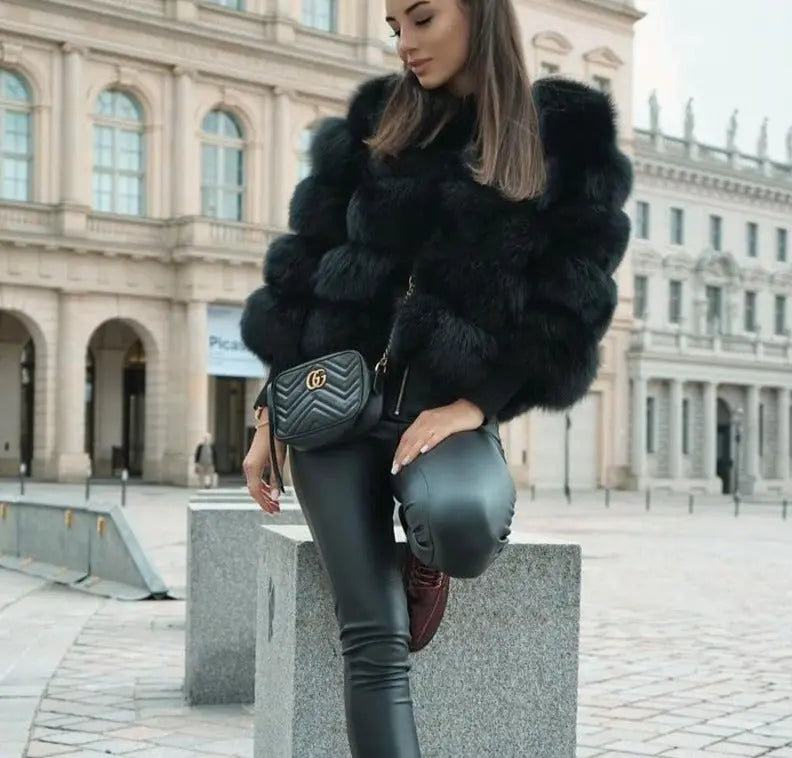 Lima | Manteau Femme en Fausse Fourrure Matelassée