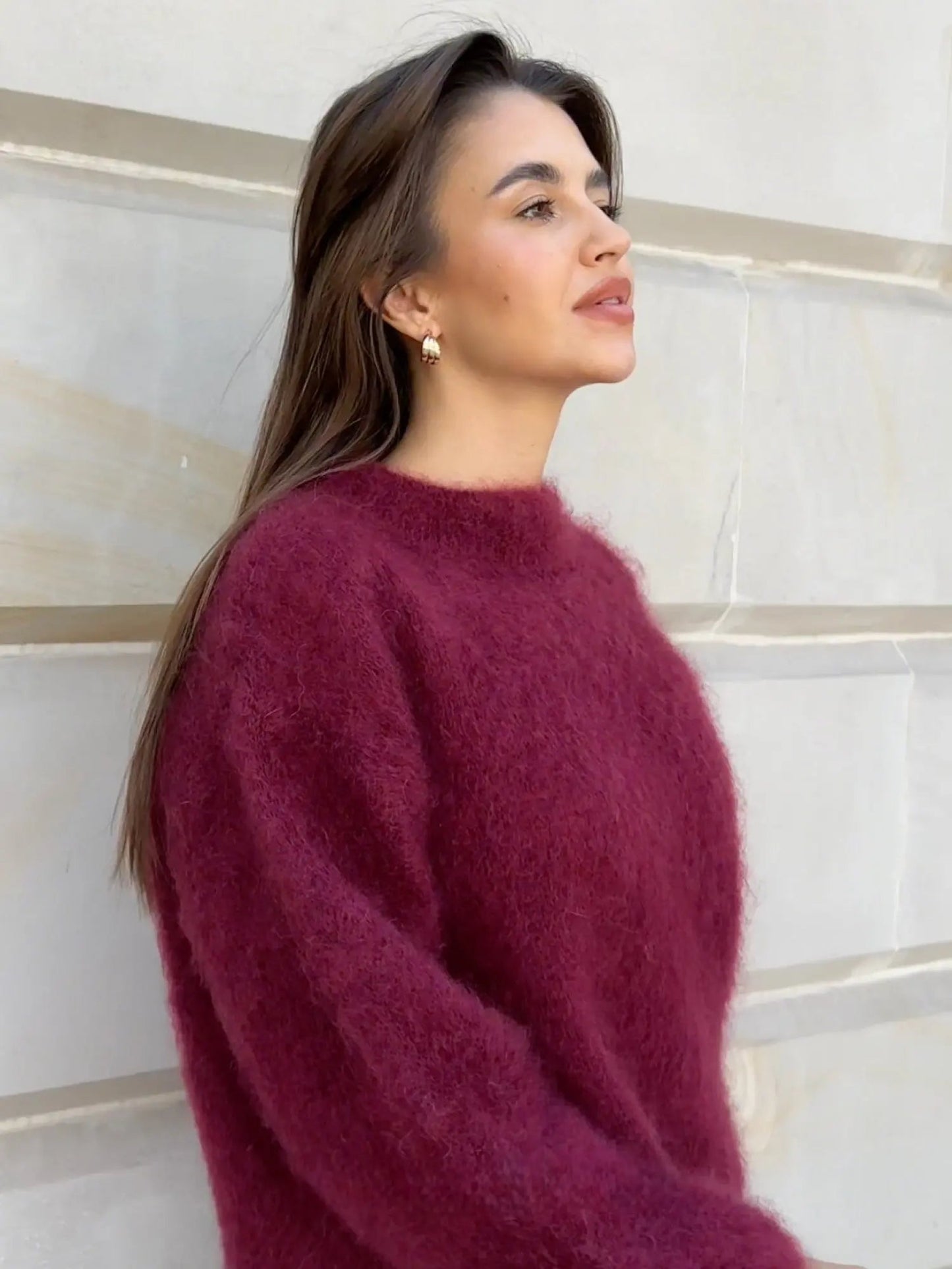 Léna | Pull Doux Oversize Élégant pour Femme