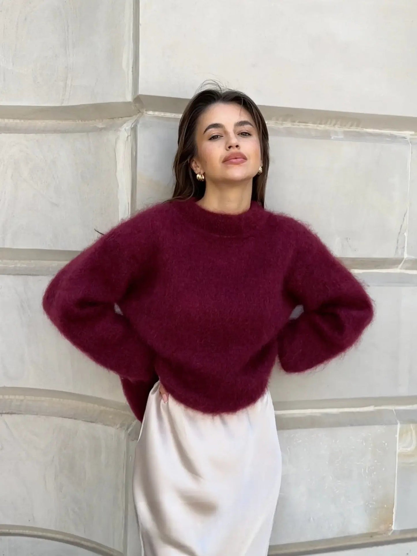 Léna | Pull Doux Oversize Élégant pour Femme
