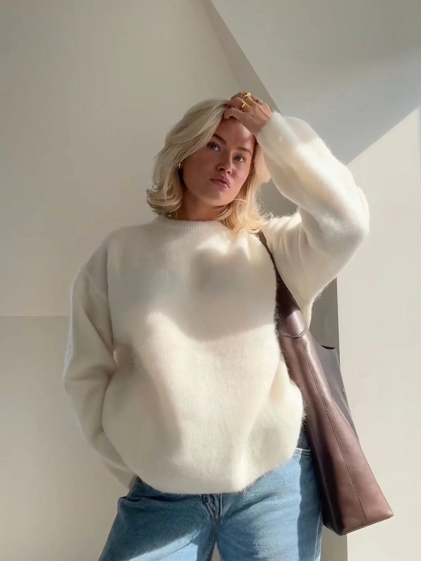 Léna | Pull Doux Oversize Élégant pour Femme