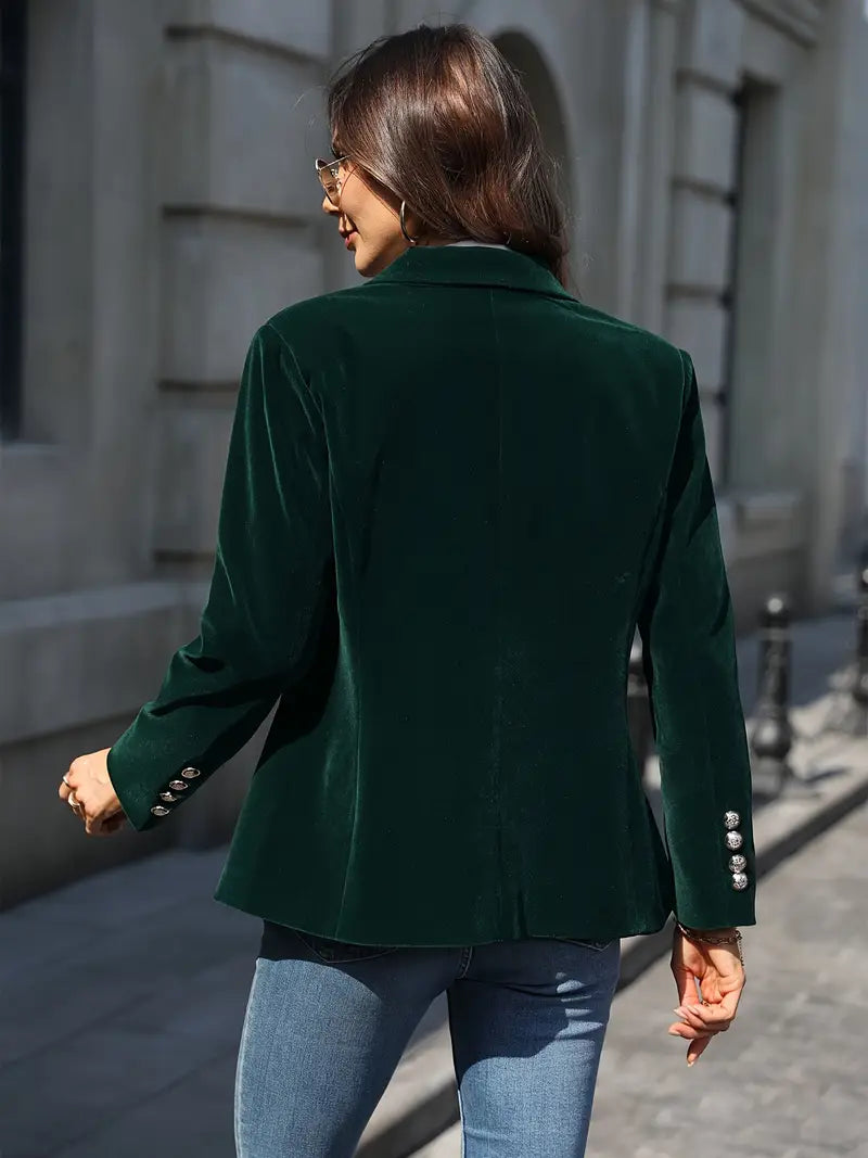 Blazer Élégant en Velours - Chic et Confortable
