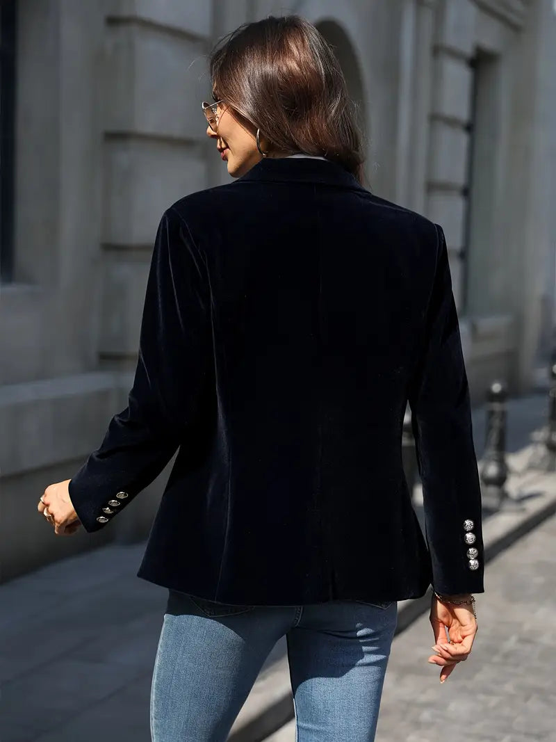Blazer Élégant en Velours - Chic et Confortable