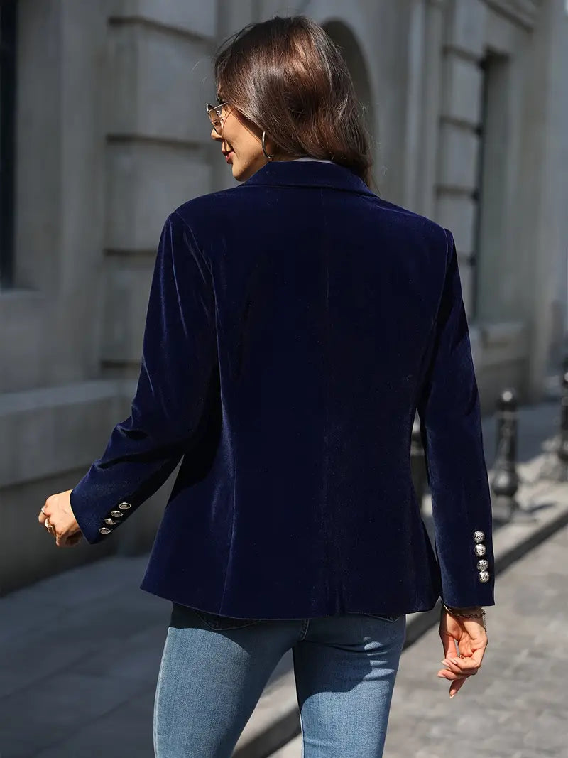 Blazer Élégant en Velours - Chic et Confortable