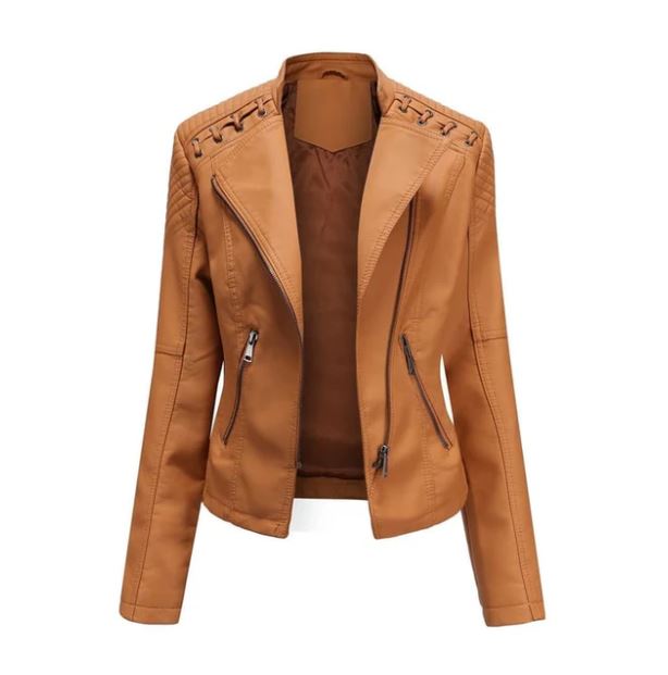 Veste en cuir d'agneau pour l'automne