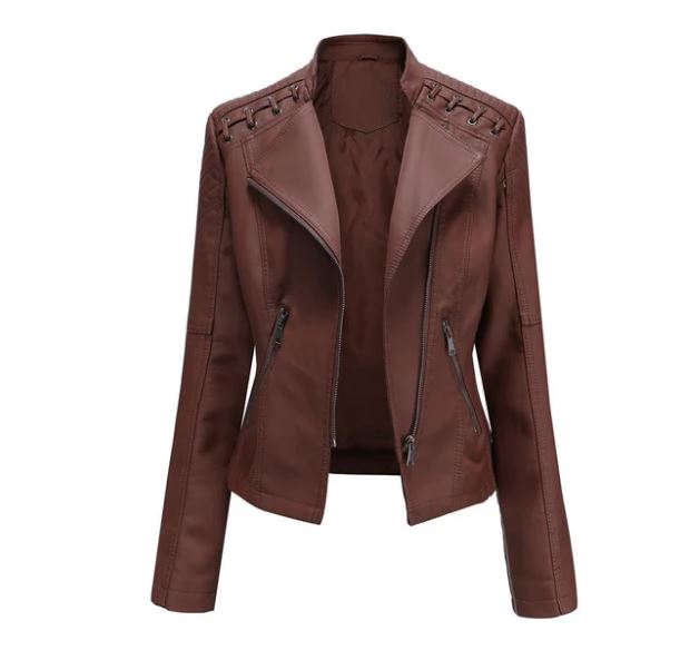 Veste en cuir d'agneau pour l'automne
