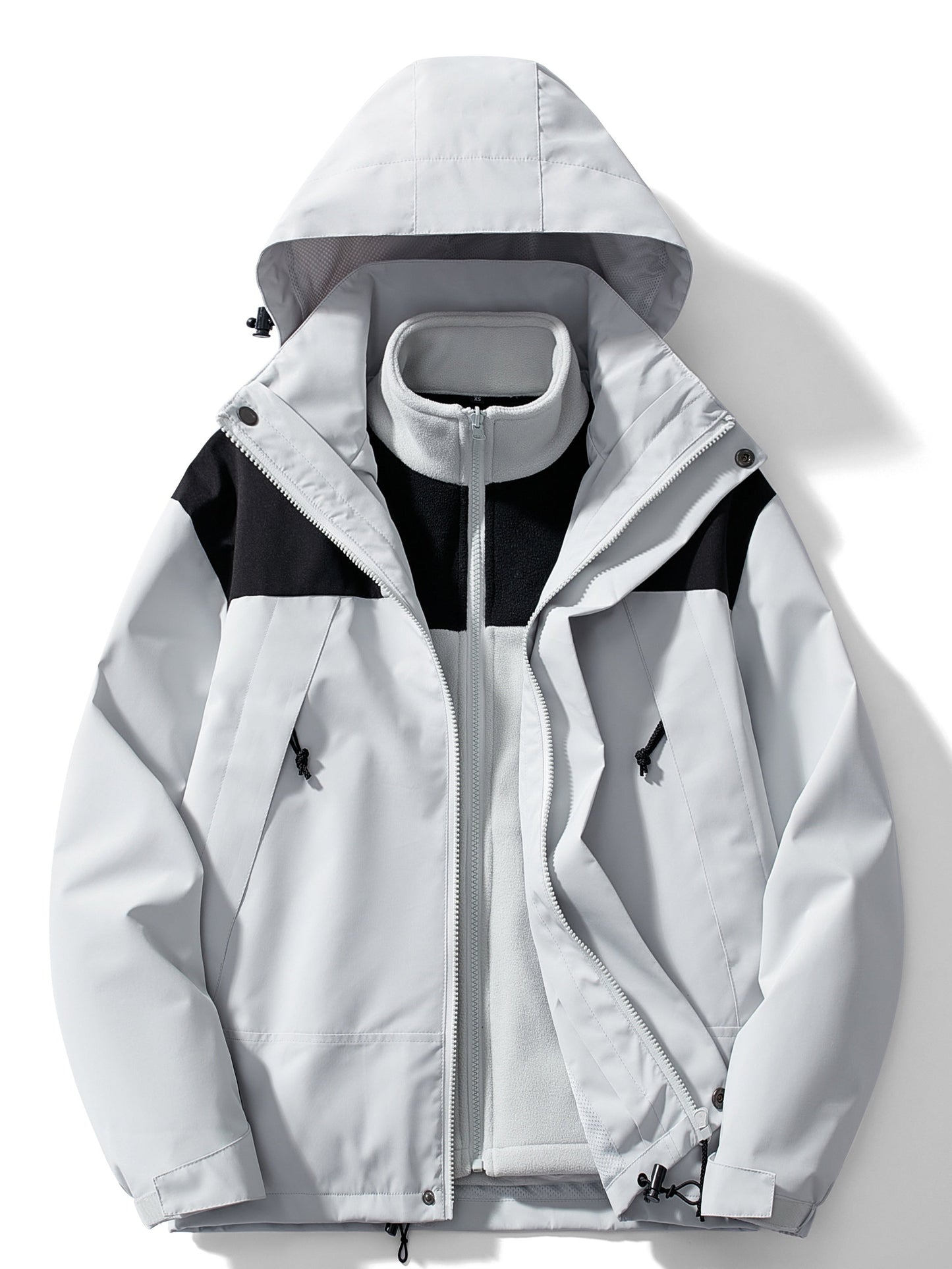 Heidi-Mode | 3-in-1 Fleece-Winterjacke mit Kapuze für Damen