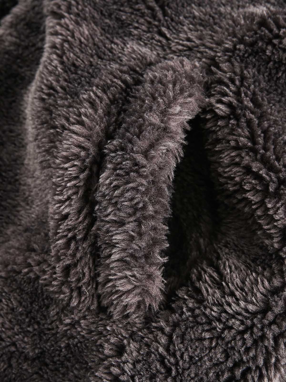 Thesupermade Fur Hooded Quilted Sherpa Jacket - 2304