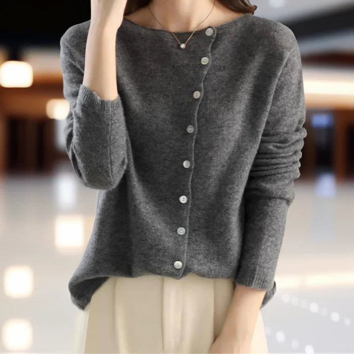 Cardigan Elegante in Cashmere di Alta Qualità Perfetto per l'Autunno