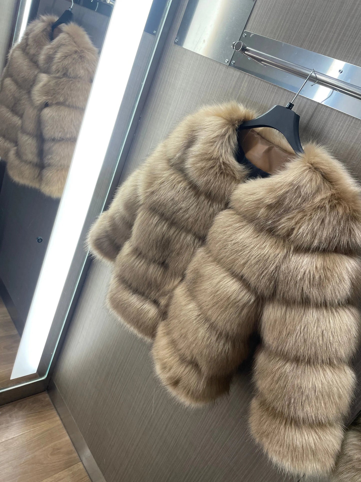 Lima | Manteau Femme en Fausse Fourrure Matelassée