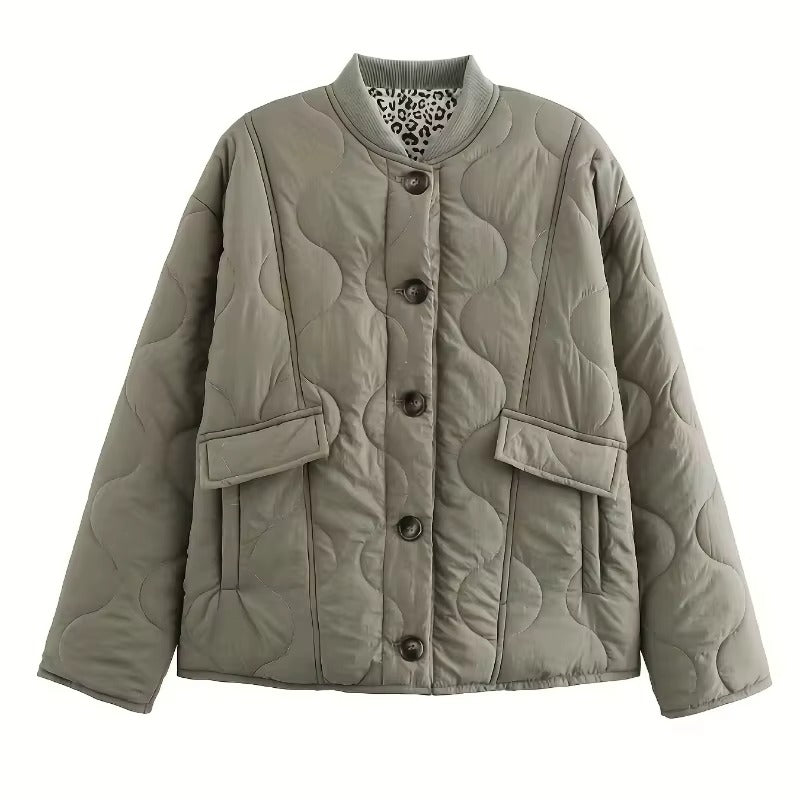Veste Élégante Doublure Léopard - Chic & Moderne
