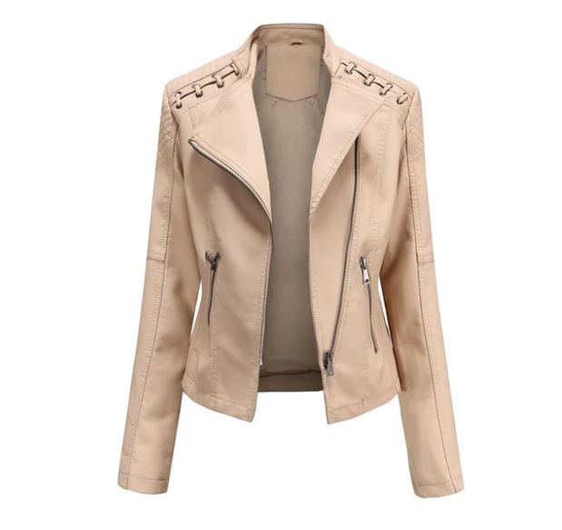 Veste en cuir d'agneau pour l'automne