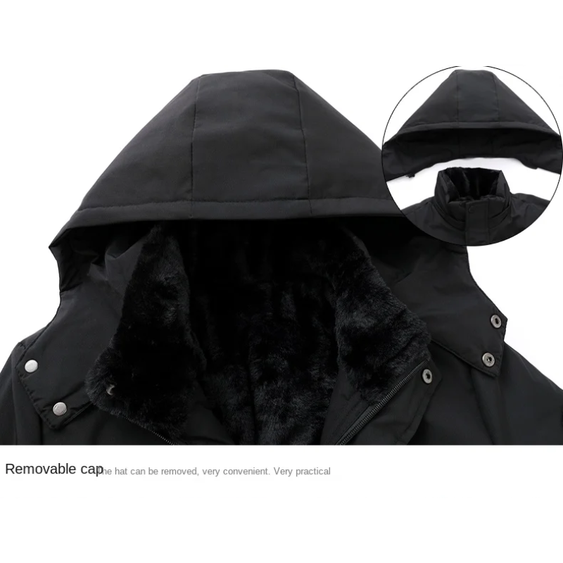 Parka Homme - Hiver - Capuche Amovible - Chaude