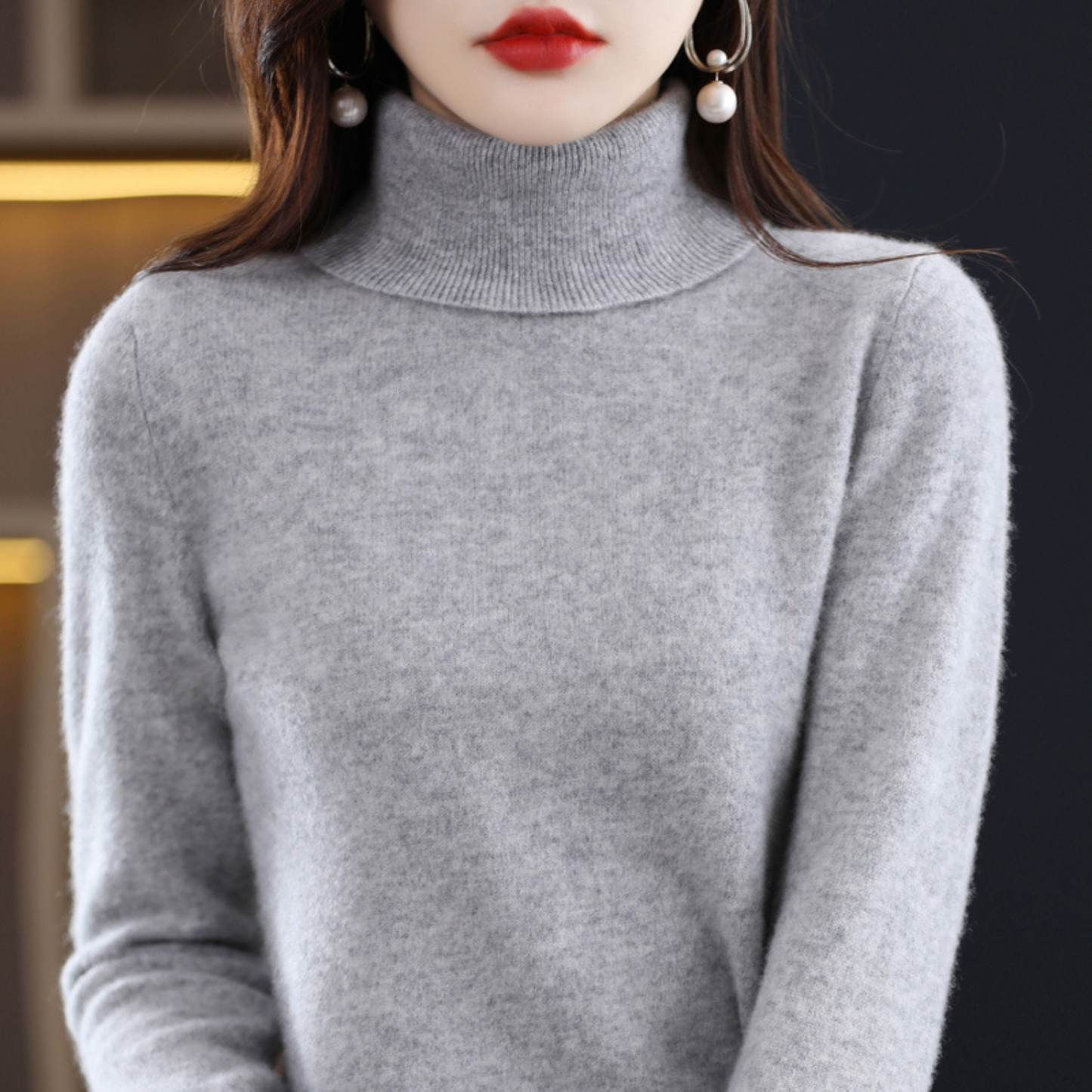 Pull à col roulé en cachemire -  Luxe et confort